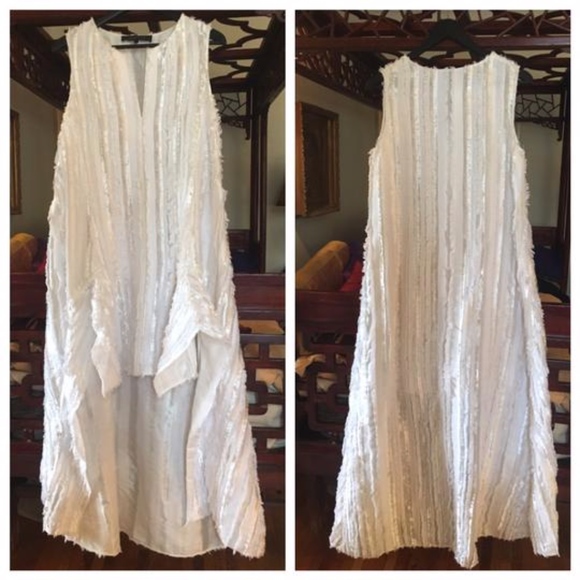 Thakoon White High Low Silk Blend Runway Dress - Picture 6 of 7